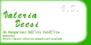 valeria decsi business card